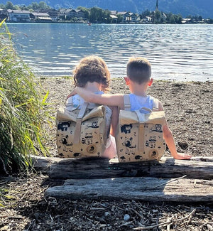 NEU PAPERO Rucksack COUGAR KIDS 8 L aus waschbarem Kraft Papier leicht, reißfest und wasserfest nachhaltig