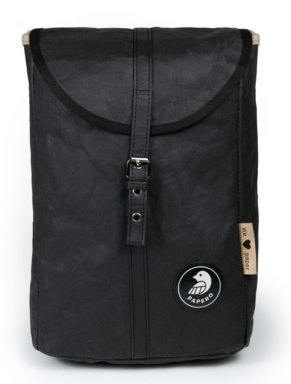 Papero OWL schawarz Rucksck aus Kraftpapier vegan nachhaltig