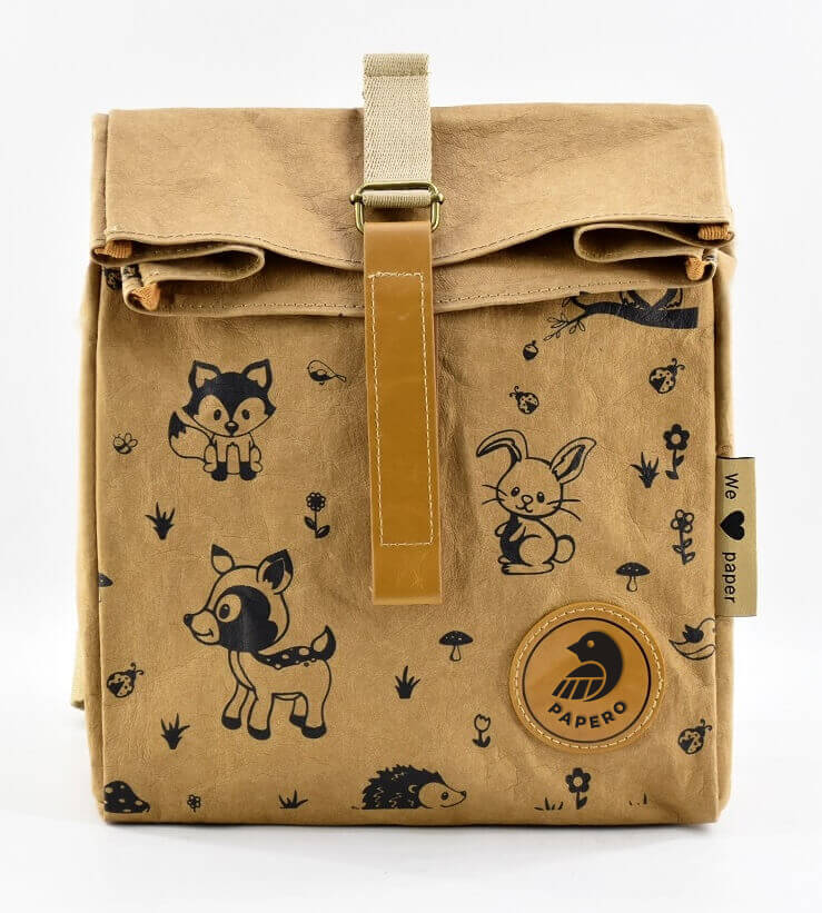 Papero Kids Rucksack aus Papier nachhaltig vegan für Fahrradtasche