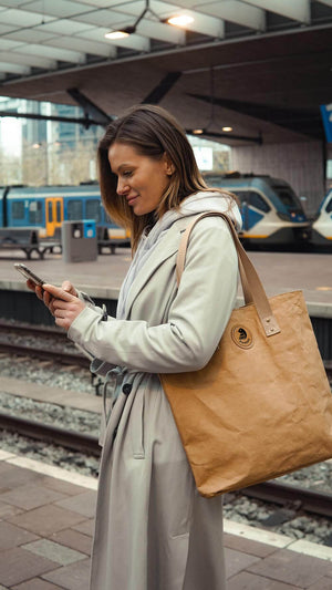 PAPERO Shopper aus Papier KANGOO leicht,  wasserfest, reißfest, nachhaltig