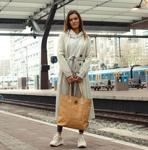 PAPERO Shopper aus Papier KANGOO leicht,  wasserfest, reißfest, nachhaltig