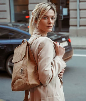 PAPERO Rucksack aus Papier 3 in 1 SALAMANDER 8L robust, wasserfest, vegan, nachhaltig