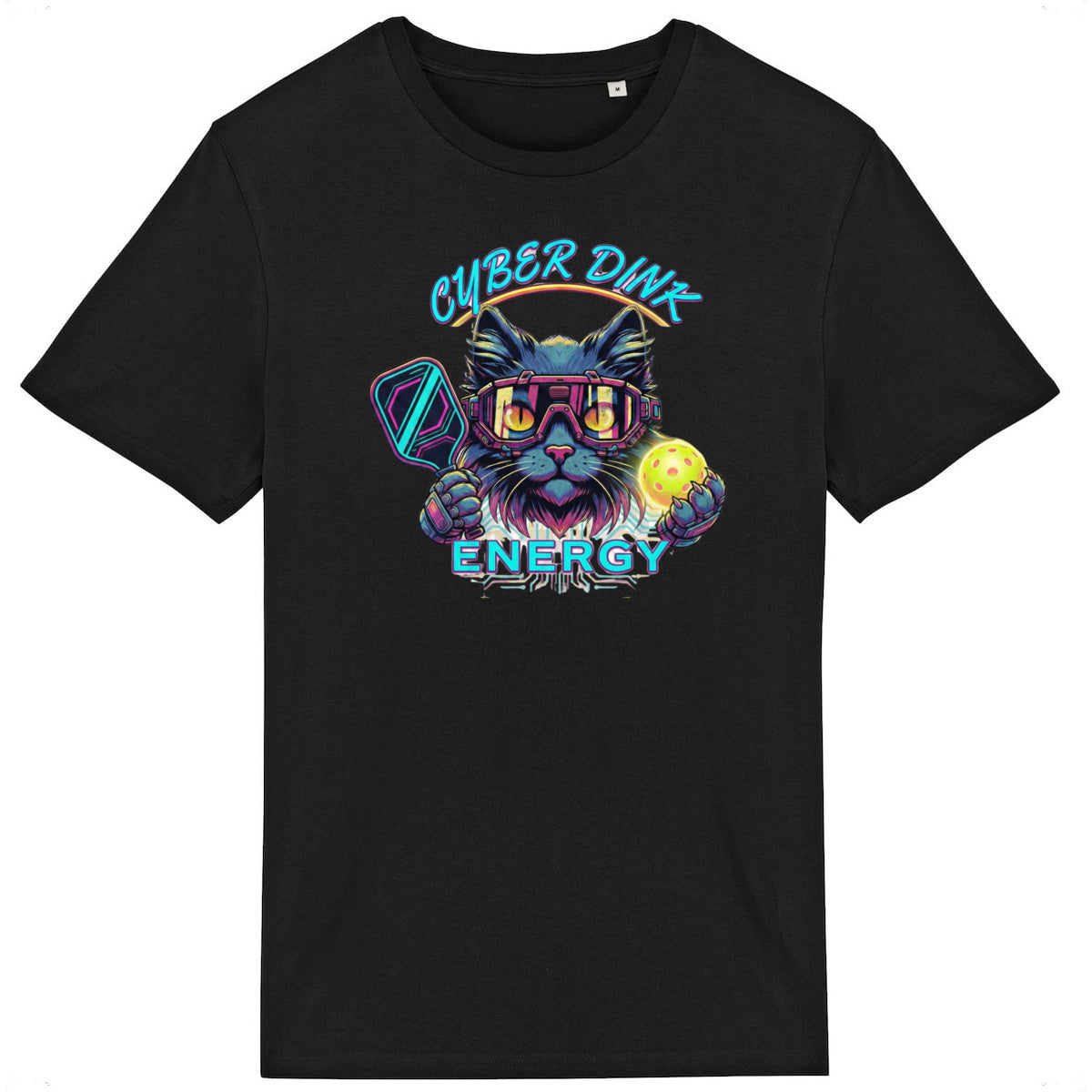 T-Shirt - BIO- Cyber Cat Pickleball - Herren - vorderseite_2