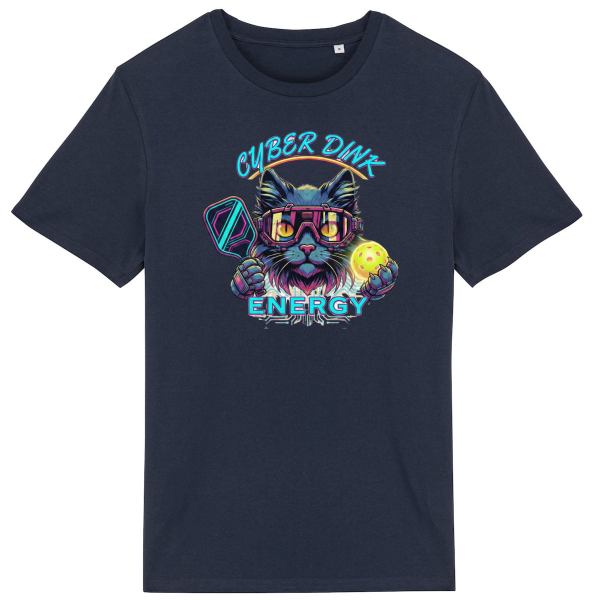 T-Shirt - BIO- Cyber Cat Pickleball - Herren - vorderseite_3