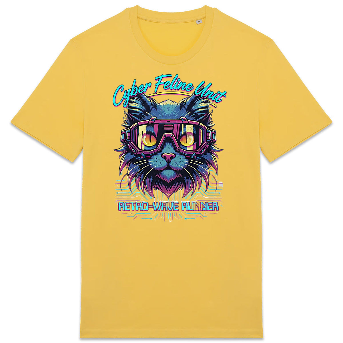 T-Shirt - BIO- Cyber Cat Retro - Herren - vorderseite_6
