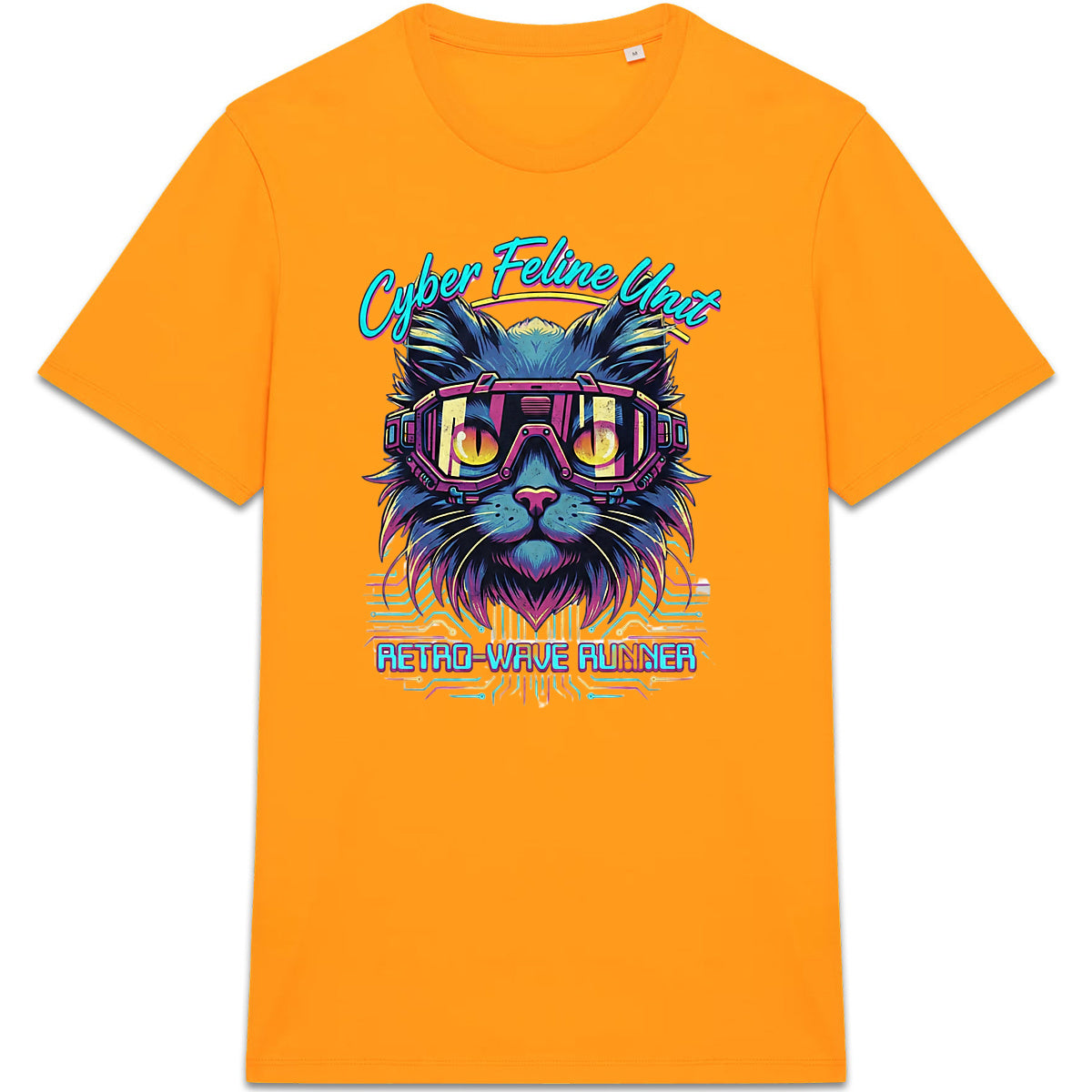 T-Shirt - BIO- Cyber Cat Retro - Herren - vorderseite_7