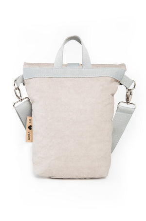 PAPERO Lunchbag Handtasche aus Papier RACOON Pausenbrot vegan nachhaltig