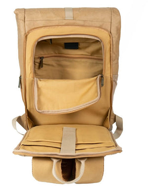 PAPERO Rucksack YETI PRO EDITION 26 L DURCHDACHT aus Kraftpapier leicht, reißfest und wasserfest nachhaltig
