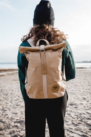 PAPERO Rucksack aus Papier COUGAR MINI 13L waschbar, reißfest, wasserfest, vegan, nachhaltig