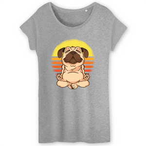 T-Shirt- BIO- MOPS YOGA VINTAGE- Damen