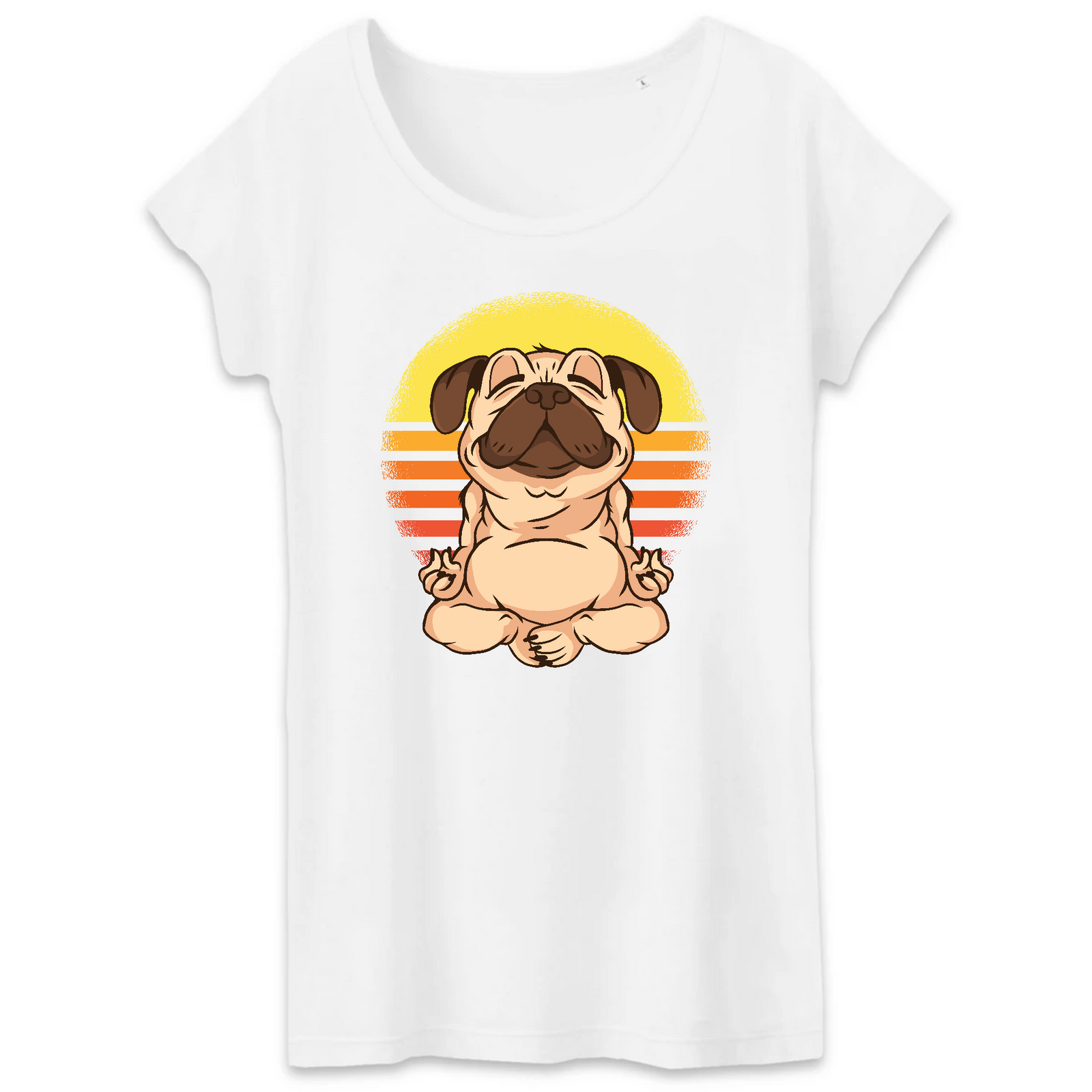 T-Shirt- BIO- MOPS YOGA VINTAGE- Damen